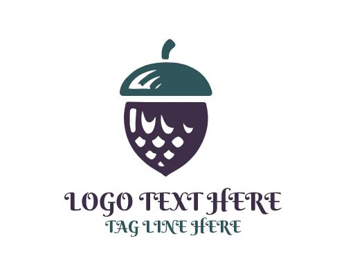 Modern Acorn Icon Logo