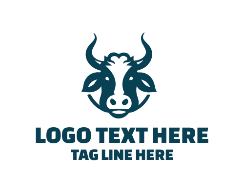 Modern Agriculture Cow Logo logo template preview