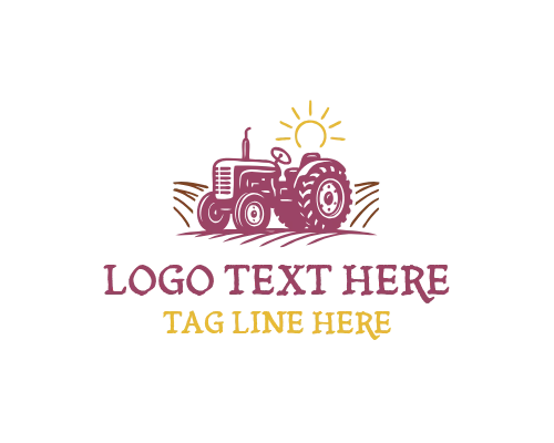 Modern Agriculture Tractor Logo for Farming and Heavy Equipment Branding