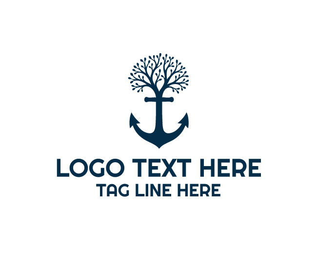 Modern Anchor Tree Logo