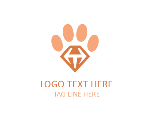 Modern Animal Paw Logo for Pet Care and Veterinary Branding