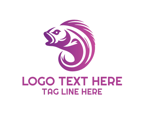 Modern Aquatic Fish Brand Identity Logo