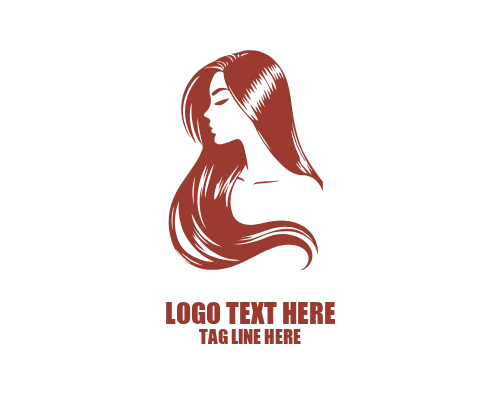  Modern Art Women Hair Logo