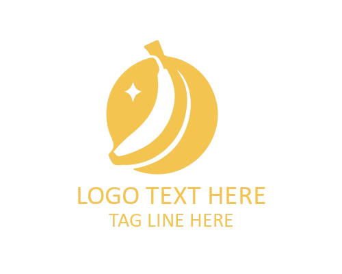 Modern Banana Badge Logo for Organic Food Branding