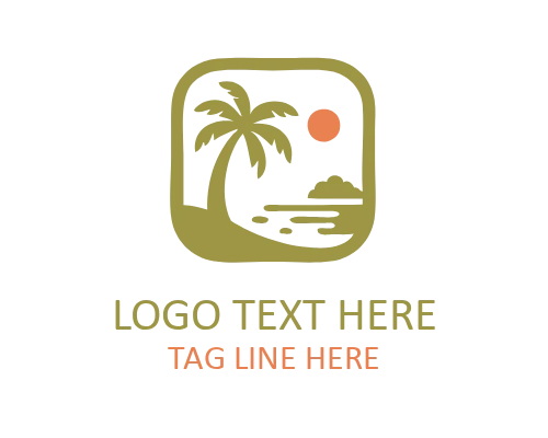 Modern Beach Emblem Logo for Coastal Branding