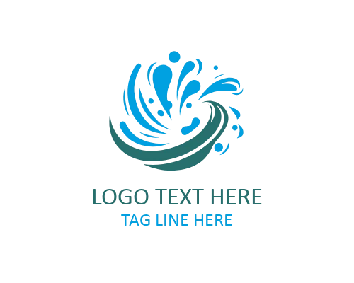 Modern Blue Splash Logo for Beverage and Water Companies