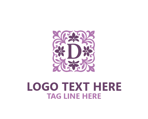 Modern Botanical Letter D Logo
