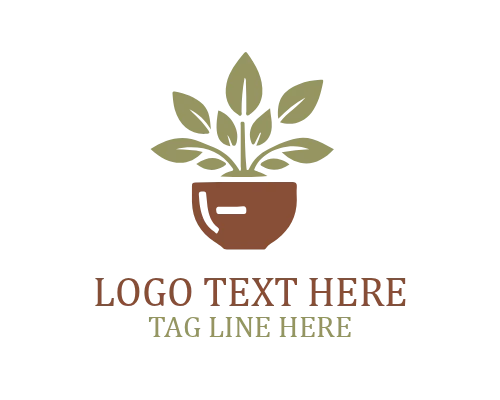 Modern Botanical Plant Pot Logo