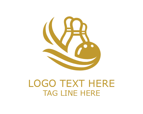 Modern Bowling Emblem Logo with Clean Vector Style