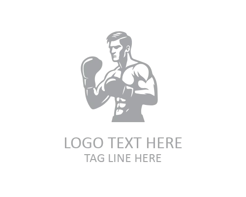 Modern Boxing Gloves Logo