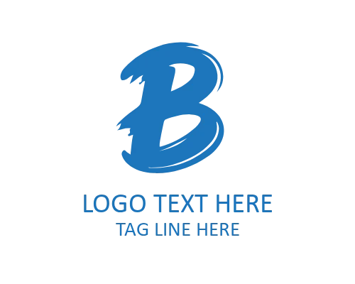 Modern Brush Letter B Brandmark Logo for Creative Identity