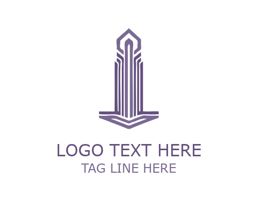 Modern Building Frame Real Estate Logo for Property Branding