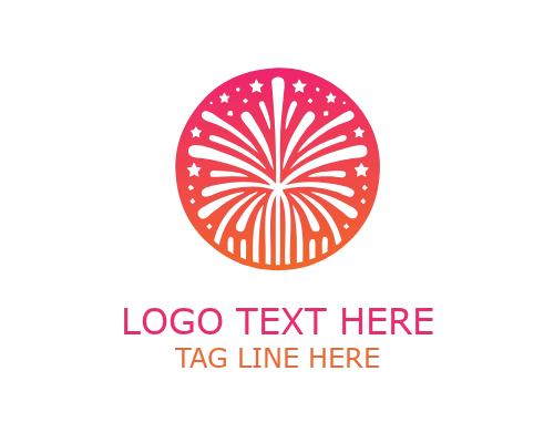 Modern Burst Fireworks Logo for Event and Festival Branding
