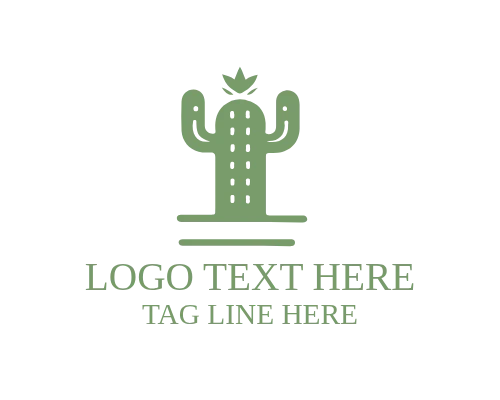 Modern Cactus Brand Identity Logo
