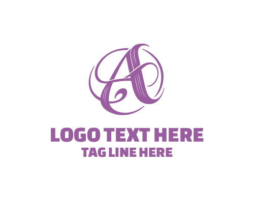 Modern Calligraphy Letter A Logo