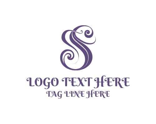 Modern Calligraphy Letter S Logo