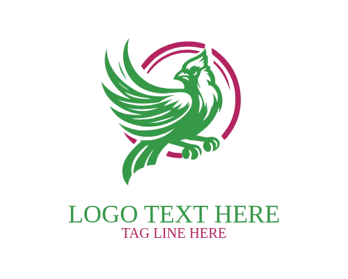 Modern Cardinal Bird Logo
