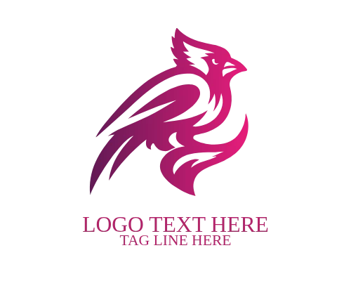 Modern Cardinal Bird Logo