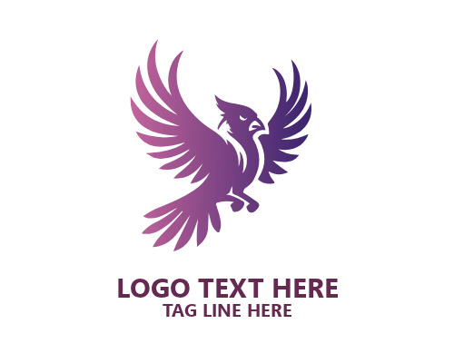 Modern Cardinal Bird Wing Logo