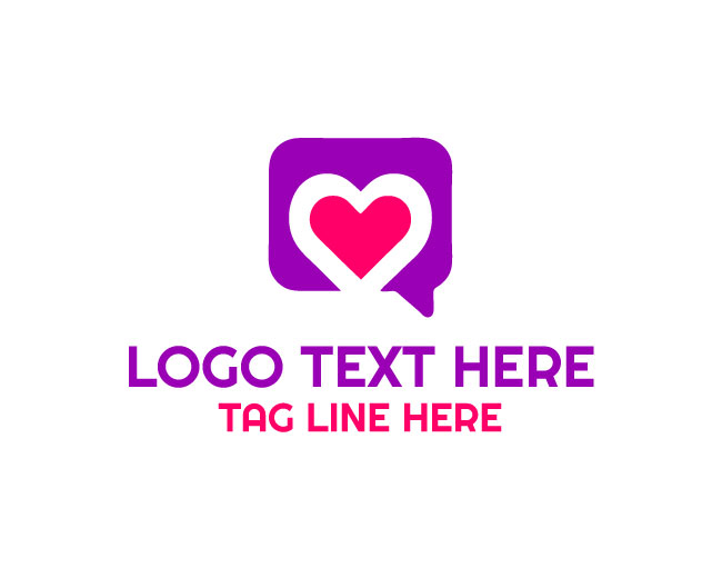  Modern Chat Love Logo