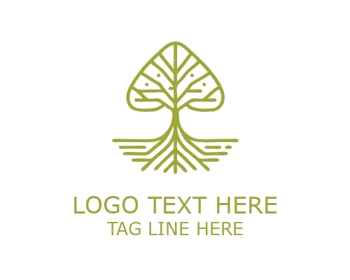 Modern Circle Tree Monoline Logo for Eco Branding