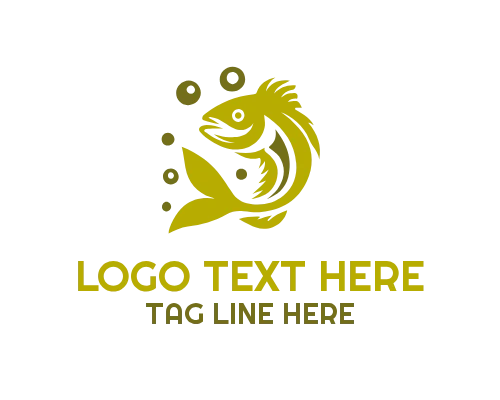 Modern Coastal Fish Logo