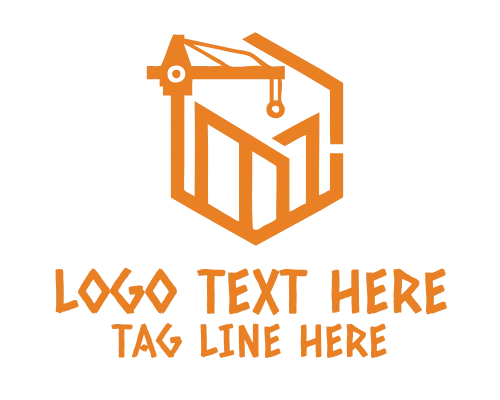 Modern Crane Construction Logo