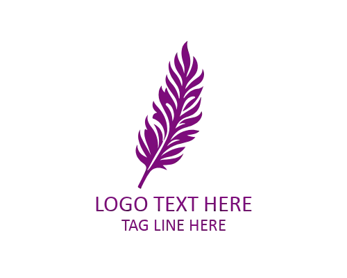 Modern Creative Feather Pen Logo