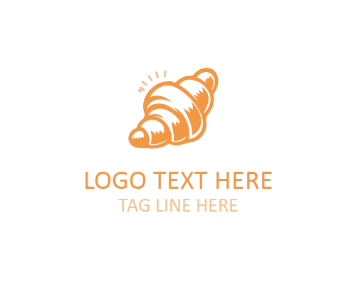 Modern Croissant Bakery Logo