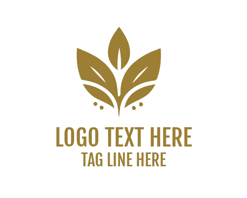 Modern Curved Leaf Logo