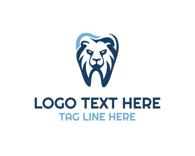 Modern Dental Lion Logo