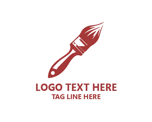 Modern Design Paint Brush Logo
