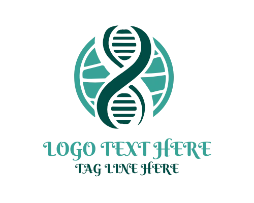 Modern DNA Helix Logo