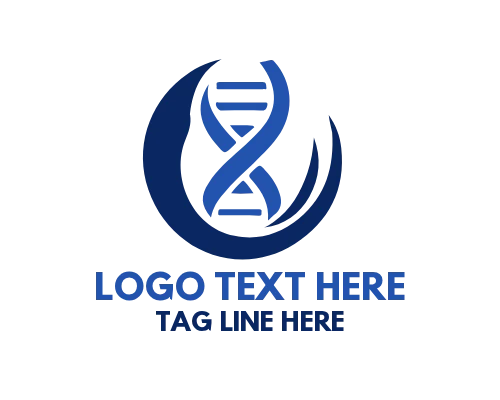 Modern DNA Strand Logo