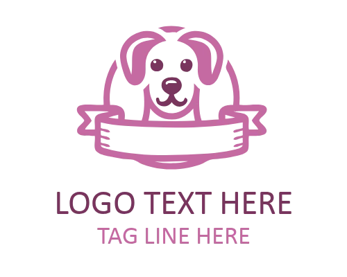 Modern Dog Emblem Symbol Logo