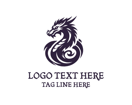 Modern Dragon Logo for Fantasy Branding