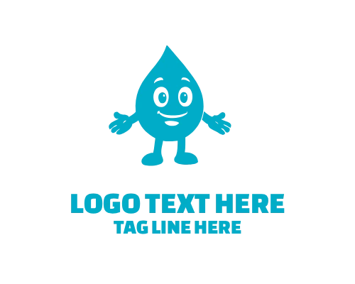 Modern Drop Mascot Character Logo