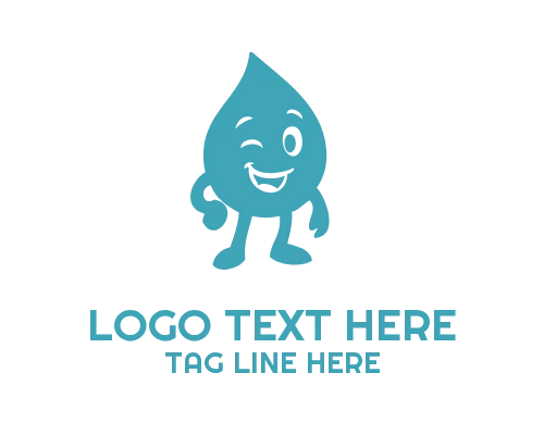 Modern Drop Mascot Logo