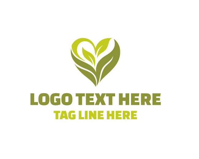 Modern Eco Love Fusion Logo logo template preview