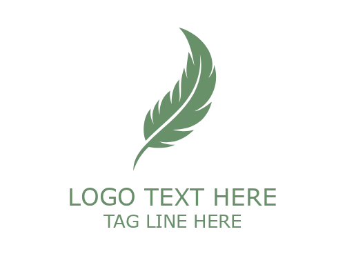 Modern Elegance Minimalist Feather Logo for Luxury Branding