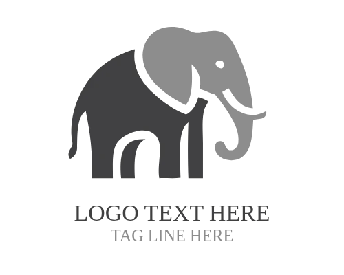 Modern Elephant Head Logo