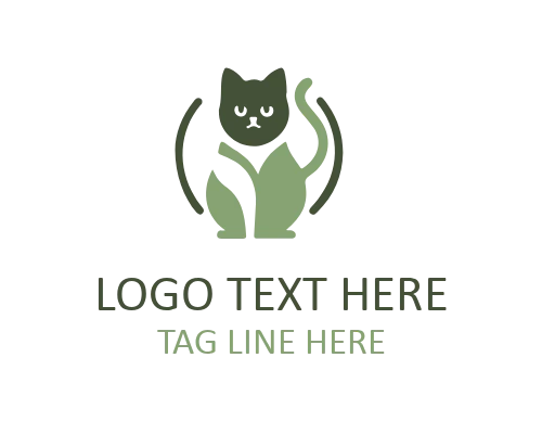 Modern Emblem Linear Cat Logo for Professional Pet Branding