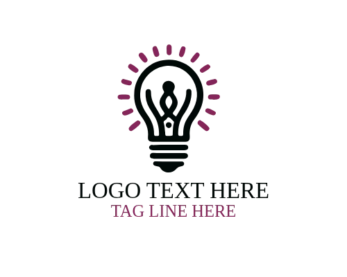 Modern Energy Idea Bulb Logo