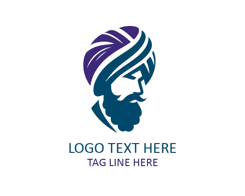 Modern Ethnic Turban Logo for Contemporary Fashion, Lifestyle, and Cultura