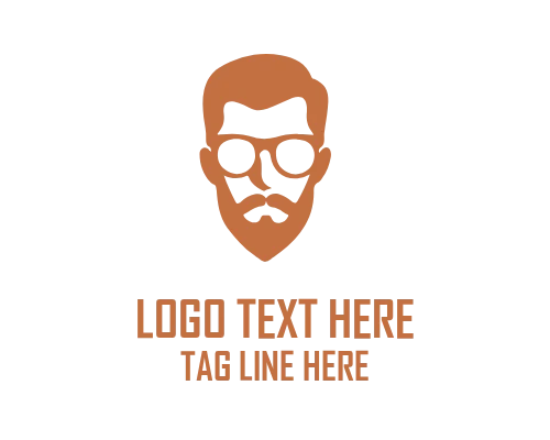Modern Eyeglass Man Icon Logo