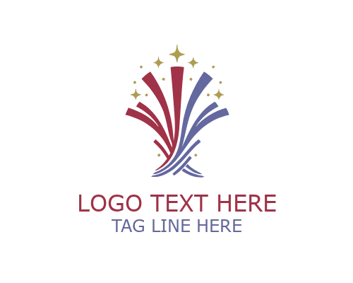 Modern Fireworks Emblem Logo for Event and Festival Branding
