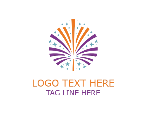 Modern Fireworks Logo for Events, Celebrations, and Festival Branding