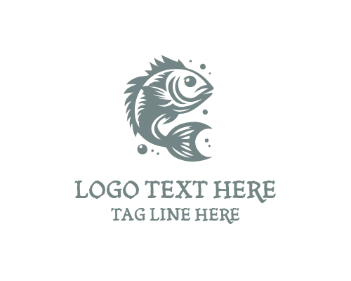 Modern Fish Line Logo