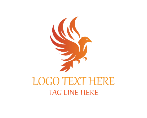 Modern Flame Bird Symbol Logo for Clean Brand Identity
