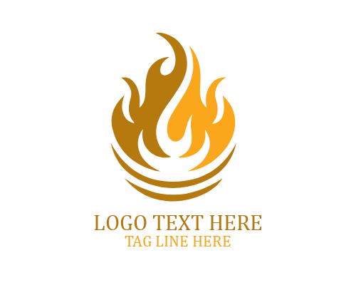 Modern Flame Direction Logo